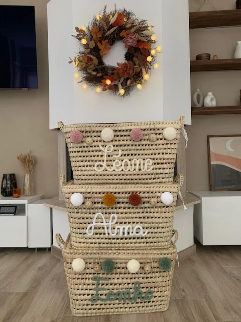 Handwoven Palm Leaf Storage Chest – 60cm – Decorative Toy