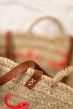 Plage Bag – Handmade Woven Palm Leaf Basket with Leather