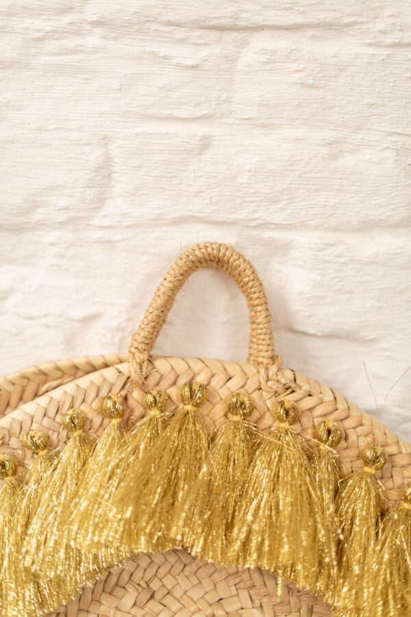 Mykonos Bag – Handmade Woven Palm Leaf Basket, 40x40 cm