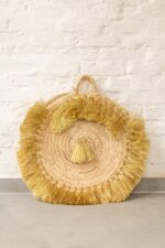 Mykonos Bag – Handmade Woven Palm Leaf Basket, 40x40 cm