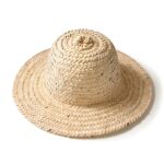 Handwoven Moroccan Wide Brim Straw Hat Set – Natural Palm Straw (ø 40 cm)