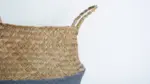 Belly Basket – Handwoven Storage Basket with Grey Dipped Bas