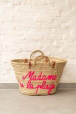Plage Bag – Handmade Woven Palm Leaf Basket with Leather