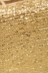 Saint Tropez Gold Sequin Basket – Handwoven Palm Leaf Bag