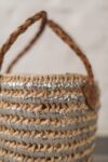 St Barth Mini Bag – Handwoven Palm Leaf Basket 20x20 cm