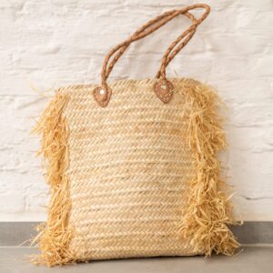 Tulum Bag – Handwoven Palm Leaf Basket 40x38 cm