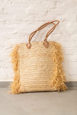 Tulum Bag – Handwoven Palm Leaf Basket 40x38 cm