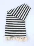Pom Pom Wool Throw Blanket – Handwoven Moroccan Blanket