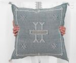 Handwoven Moroccan Cactus Silk Pillow Cover – Artisan Cushion in Multiple Colors (50×50 cm / 60×40 cm)