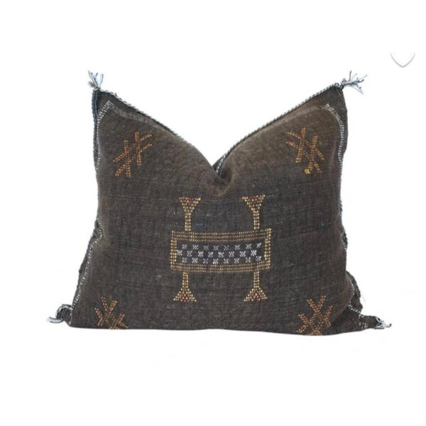 Handwoven Moroccan Cactus Silk Pillow Cover – Artisan Cushion in Multiple Colors (50×50 cm / 60×40 cm)