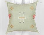 Handwoven Moroccan Cactus Silk Pillow Cover – Artisan Cushion in Multiple Colors (50×50 cm / 60×40 cm)