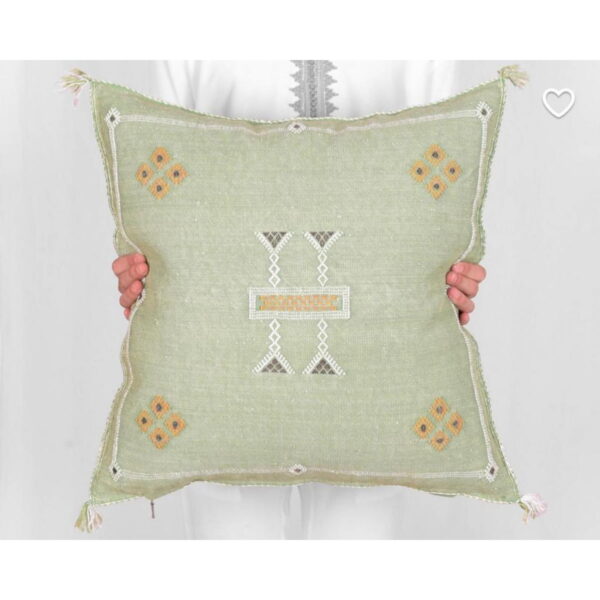 Handwoven Moroccan Cactus Silk Pillow Cover – Artisan Cushion in Multiple Colors (50×50 cm / 60×40 cm)