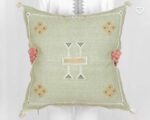 Handwoven Moroccan Cactus Silk Pillow Cover – Artisan Cushion in Multiple Colors (50×50 cm / 60×40 cm)
