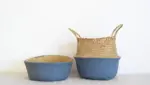 Belly Basket – Handwoven Storage Basket with Grey Dipped Bas