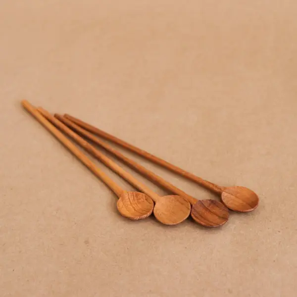 Teak Wood Stirrer – Handcrafted Cocktail Mixing Spoon