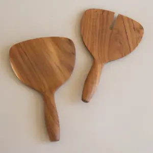 Handcrafted Teak Serving Set – Stylish Wooden Salad Servers