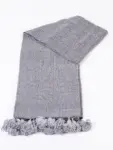 Pom Pom Wool Throw Blanket – Handwoven Moroccan Blanket