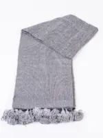 Pom Pom Wool Throw Blanket – Handwoven Moroccan Blanket