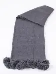 Pom Pom Wool Throw Blanket – Handwoven Moroccan Blanket