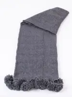 Pom Pom Wool Throw Blanket – Handwoven Moroccan Blanket