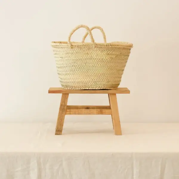 High Handwoven Raffia Baskets – 4 Sizes – Versatile Natural