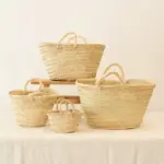 High Handwoven Raffia Baskets – 4 Sizes – Versatile Natural