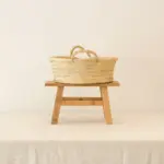 Flat Handwoven Raffia Baskets – Natural Palm Fiber Decor