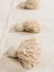 Pom Pom Wool Throw Blanket – Handwoven Moroccan Blanket
