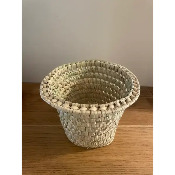 Handwoven Doum Basket – Natural Moroccan Storage Basket