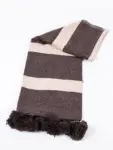 Pom Pom Wool Throw Blanket – Handwoven Moroccan Blanket