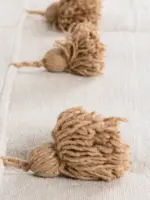 Pom Pom Wool Throw Blanket – Handwoven Moroccan Blanket