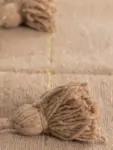 Pom Pom Wool Throw Blanket – Handwoven Moroccan Blanket