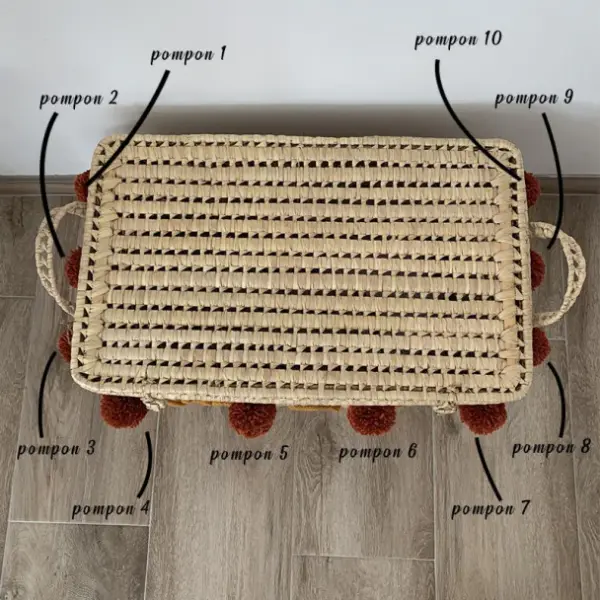 Handwoven Palm Leaf Storage Chest – 60cm – Decorative Toy