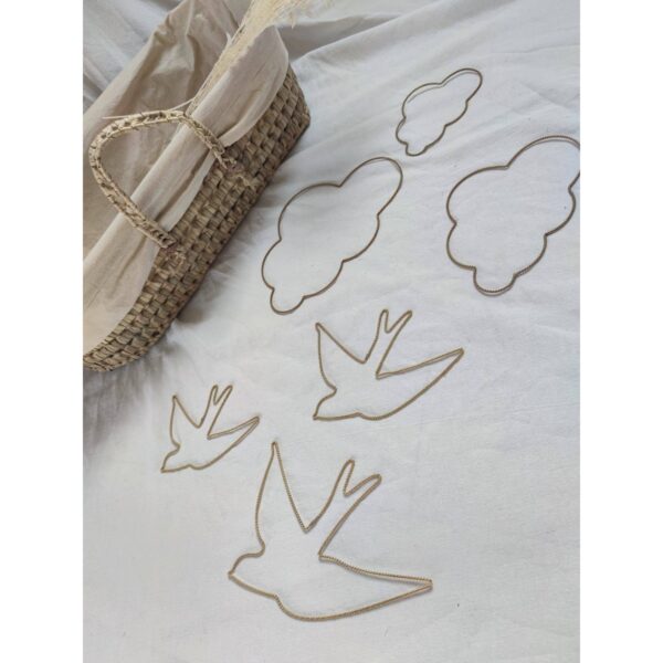 Handcrafted Twisted Brass Swallow Wall Decor – 3 Sizes