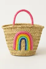 The Full Rainbow Handwoven Basket – Small Size with Vibrant