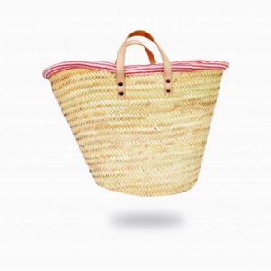 Handwoven Moroccan Palm Picnic Basket – Large Eco-Friendly