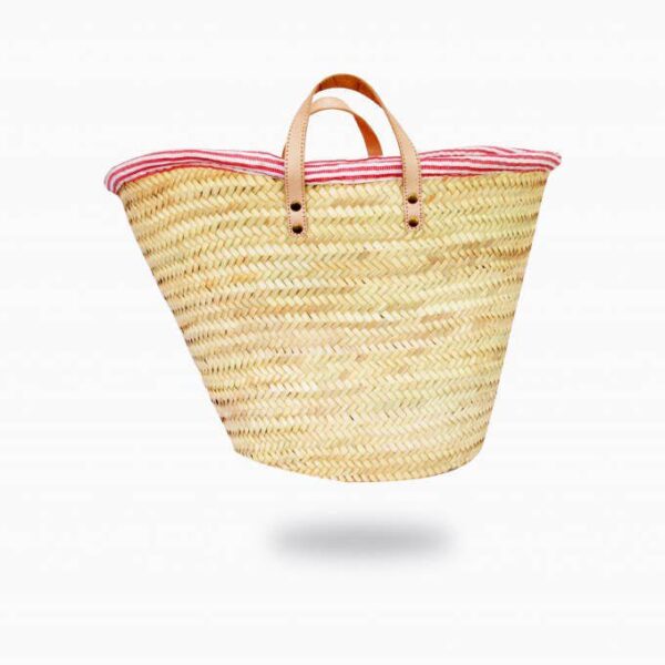 Handwoven Moroccan Palm Picnic Basket – Large Eco-Friendly