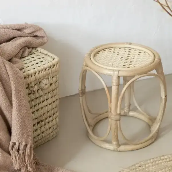 Palm Leaf Chest – Handwoven Moroccan Storage Trunk (Approx. 60 cm)