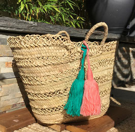 Ibiza Openwork Basket – Handwoven Palm Leaf Tote