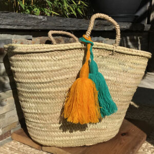 Ibiza Openwork Basket – Handwoven Palm Leaf Tote