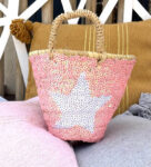 Mini Sequin Basket – Handwoven Decorative Pot Cover with Han