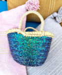 Mini Sequin Basket – Handwoven Decorative Pot Cover with Han