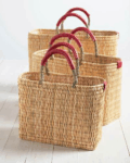 Medina Handwoven Basket Tote – Moroccan Straw Bag in 3 Sizes