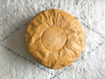 Moroccan Pouf in Yellow Leather – Handmade Round Ottoman