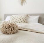 Pom Pom Wool Throw Blanket – Handwoven Moroccan Blanket