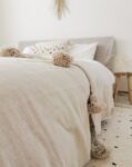 Pom Pom Wool Throw Blanket – Handwoven Moroccan Blanket