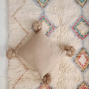 Pom Pom Cushion Cover – 100% Cotton Decorative Pillow