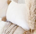 Pom Pom Cushion Cover – 100% Cotton Decorative Pillow