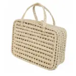 Flat Handwoven Raffia Briefcase – Natural Gift Basket