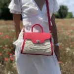 Rio Woven Palm and Leather Bag – Handmade Rectangular Summer